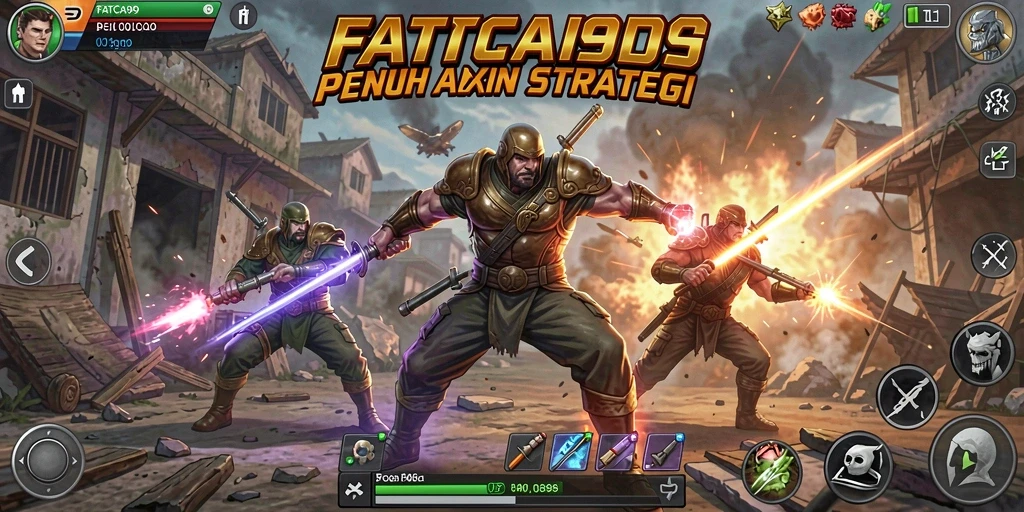 Screenshot FATCAI99 menampilkan aksi pertarungan yang mendebarkan.