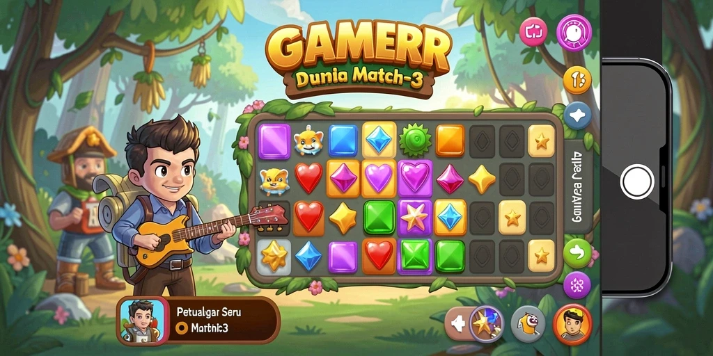 Tampilan gameplay yang seru dan penuh warna di GAMERP.