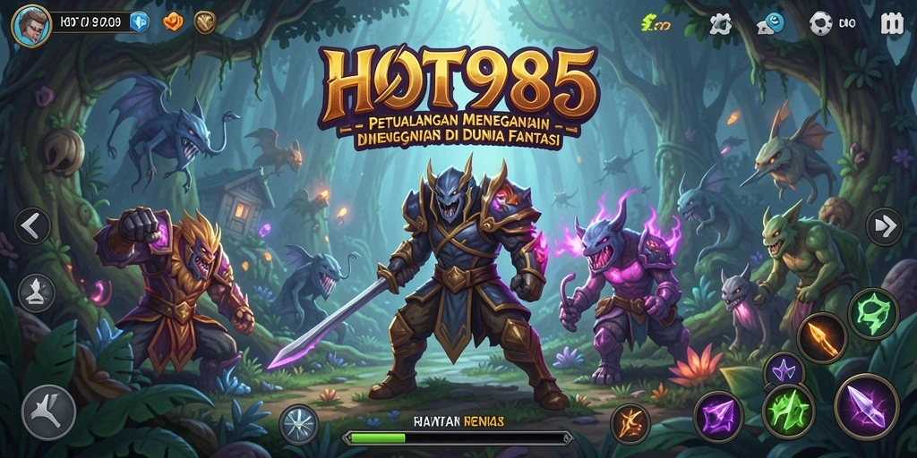 Tangkapan layar menampilkan aksi seru dalam gameplay petualangan HOT985.