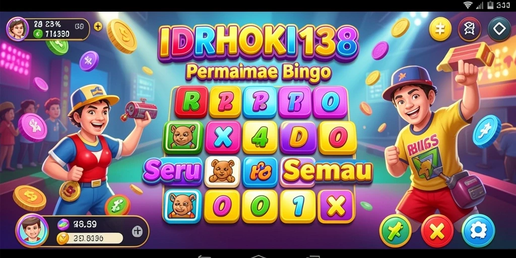 Screenshot gameplay IDRHOKI138 menunjukkan suasana bermain Bingo yang seru.