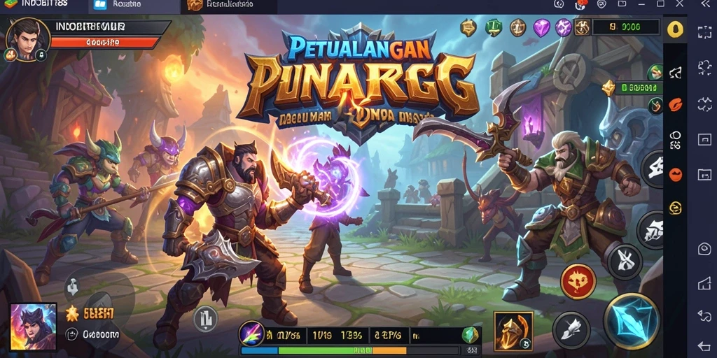 Tampilan gameplay dinamis di dunia ARPG INDOBIT88.