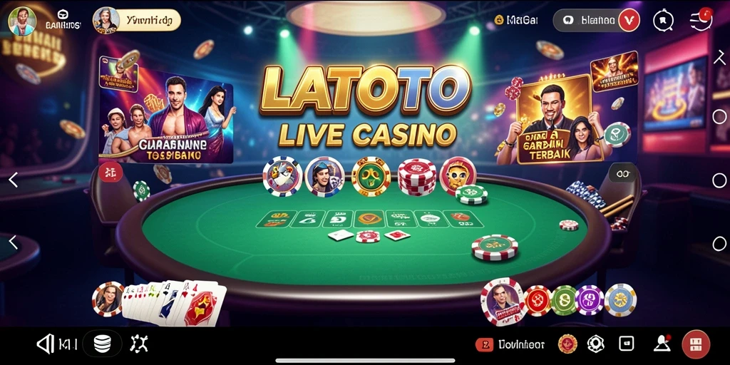 Tampilan gameplay Live Casino yang menegangkan dan interaktif di LATOTO.