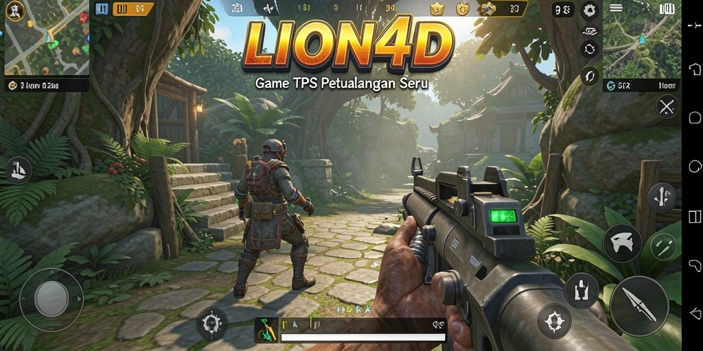 Screenshot gameplay LION4D yang menegangkan dan dinamis.