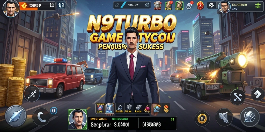 Tampilan gameplay N9TURBO yang seru dan menarik.