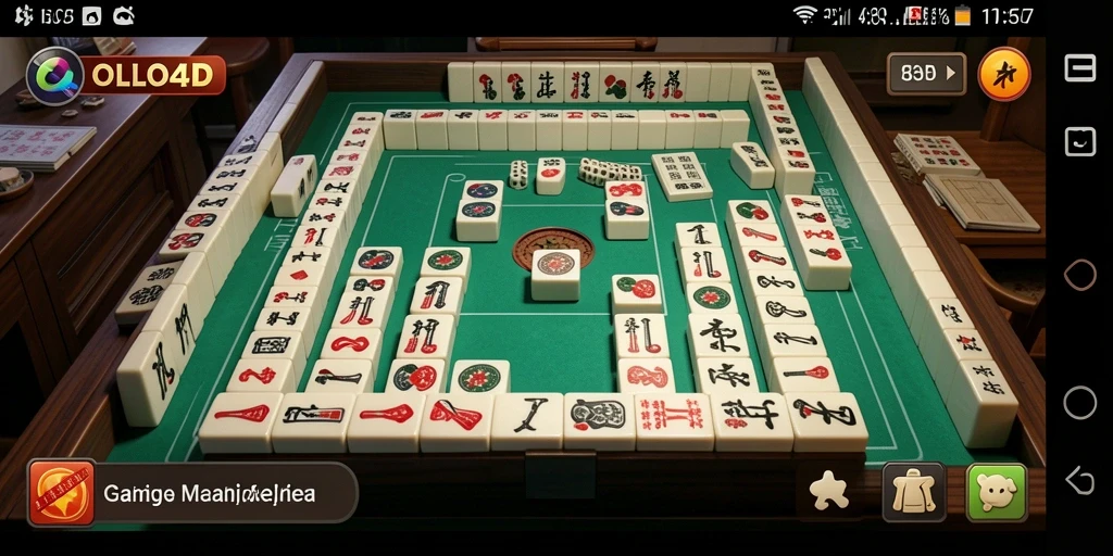 Tampilan gameplay OLLO4D dengan grafis menarik dan tantangan Mahjong.