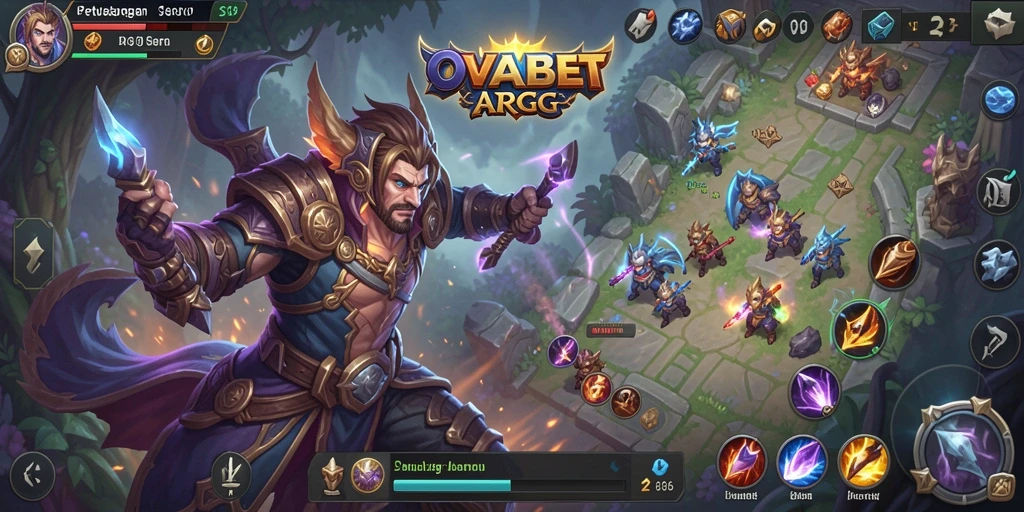 Screenshot utama OVABET menampilkan aksi seru di dunia ARPG.