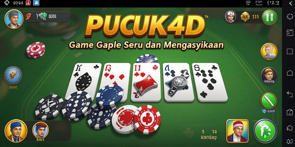 Tampilan gameplay seru di PUCUK4D dengan kartu Gaple.