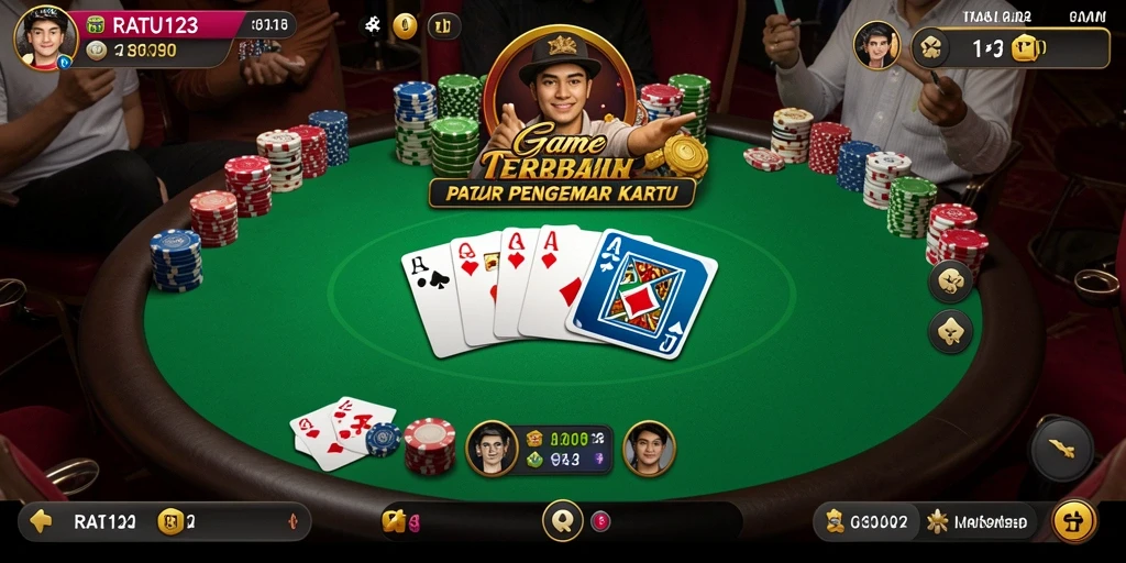 Screenshot gameplay Poker yang mendebarkan di RATU123.