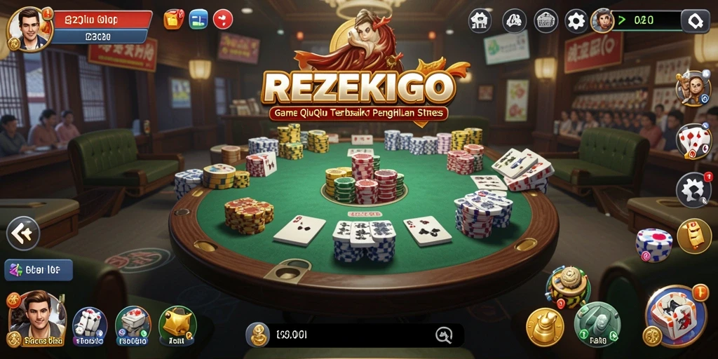 Tampilan gameplay seru QiuQiu di REZEKIGO.