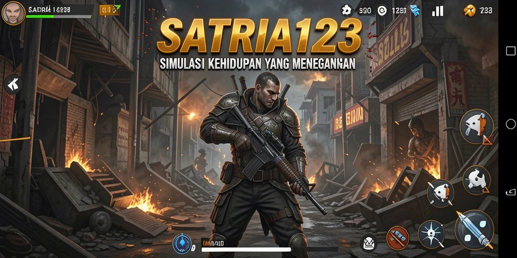 Tampilan utama SATRIA123 yang menampilkan keseruan gameplay simulasi.