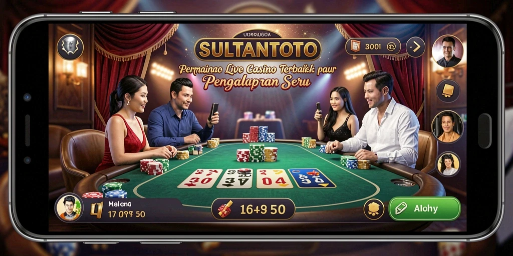 Tampilan gameplay Live Casino SULTANTOTO yang mendebarkan dan interaktif.