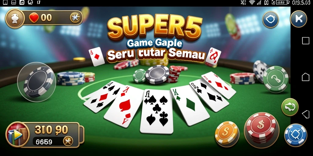 Gameplay seru dari SUPER5 yang menghadirkan permainan Gaple.